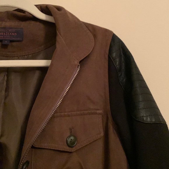 James jeans mixed media utility jacket sz S - Picture 2 of 6